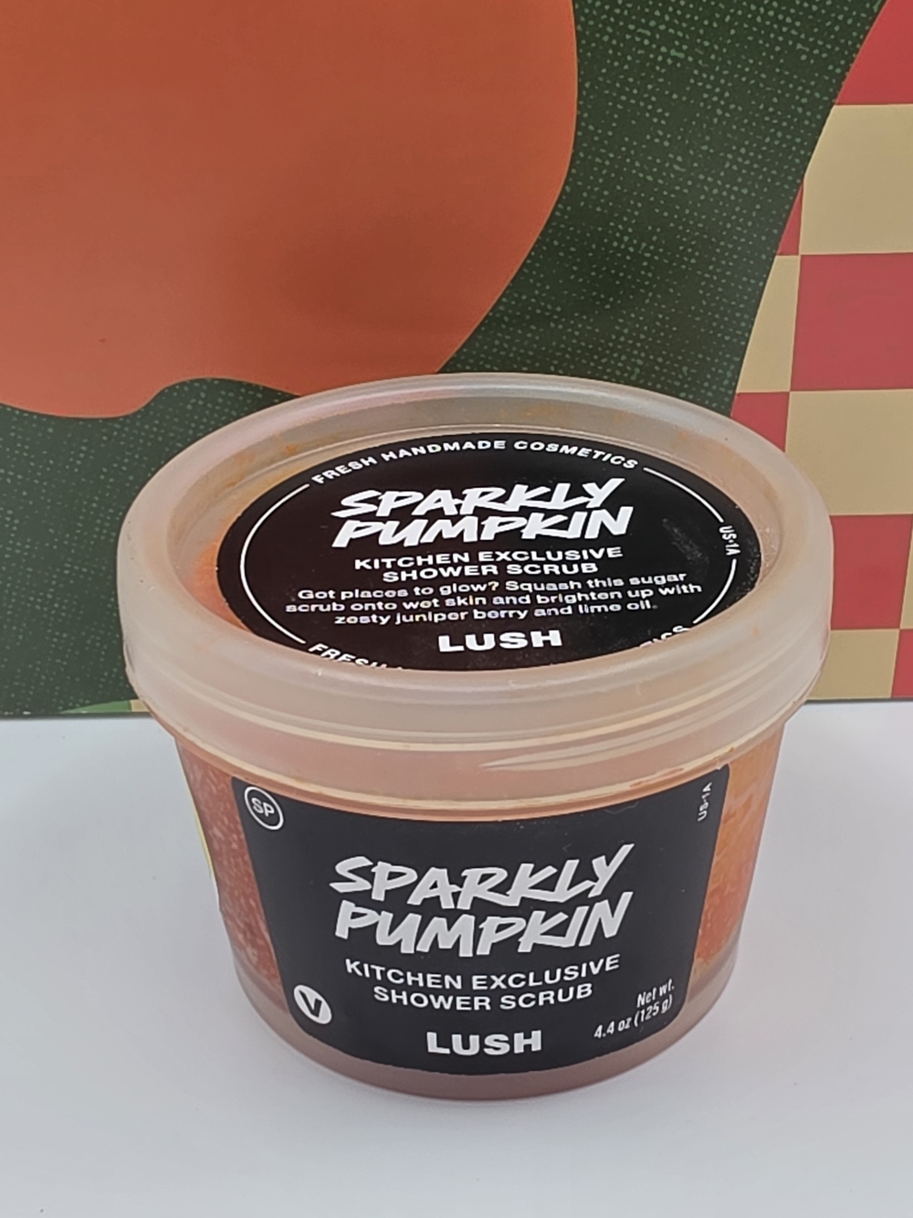 LUSH Kitchen Sparkly Pumpkin Sugar Shower Scrub 4.4oz DISCONTINUED